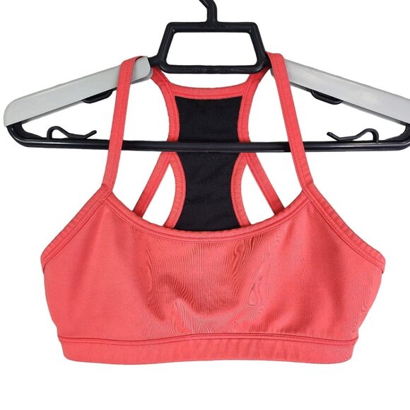 Women's GapFit Sculp Revolution Coral Strappy Sports Bra Medium Support XS - Picture 1 of 8